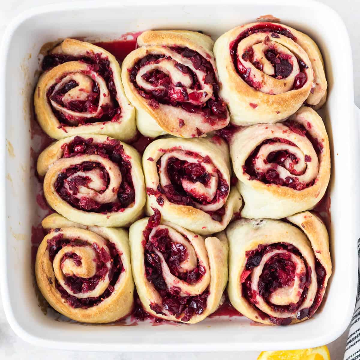 Rolls after baking.