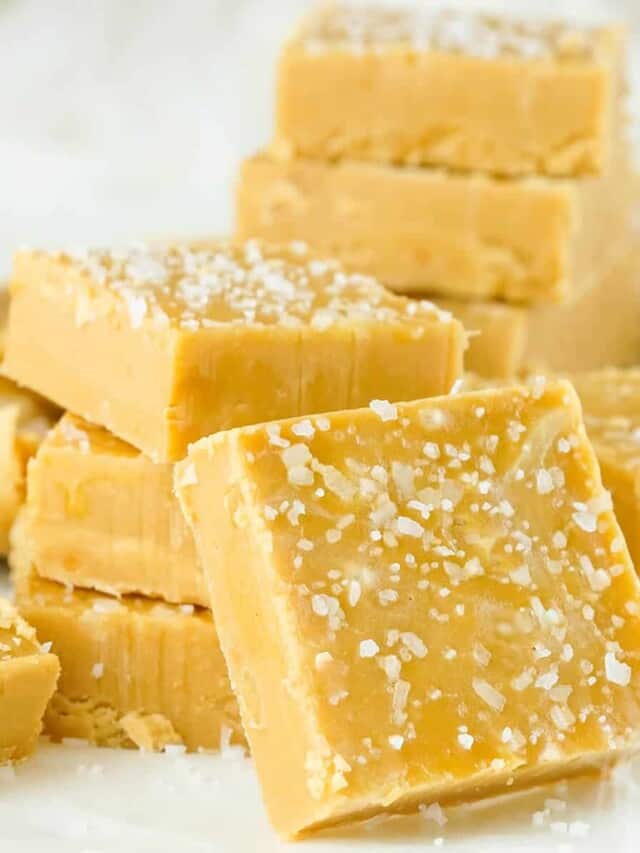 Easy 3 Ingredient Salted Butterscotch Fudge Story