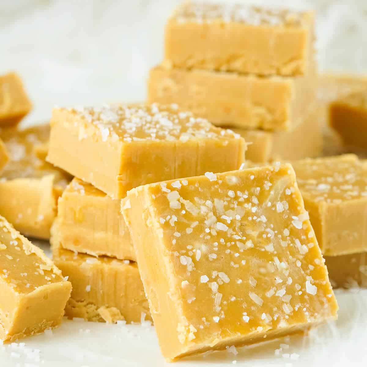 Easy 3 Ingredient Salted Butterscotch Fudge