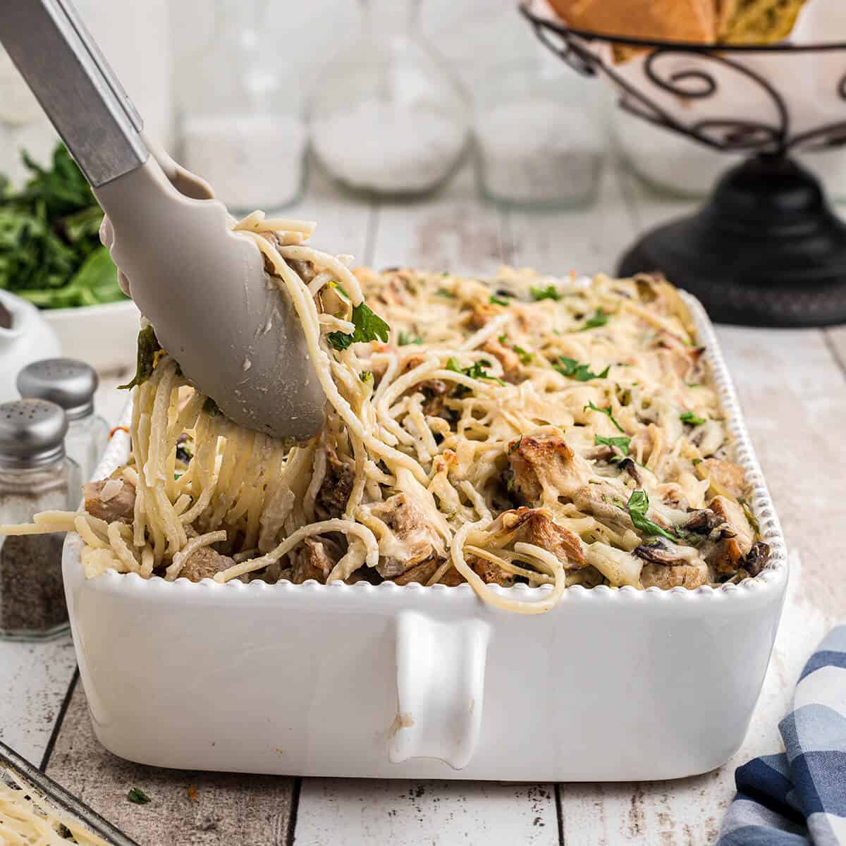 Old Fashioned Turkey Tetrazzini Casserole