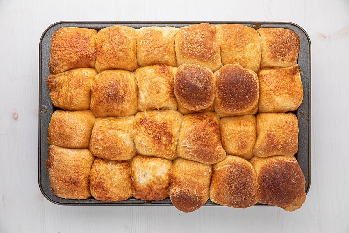 Sticky buns after baking.