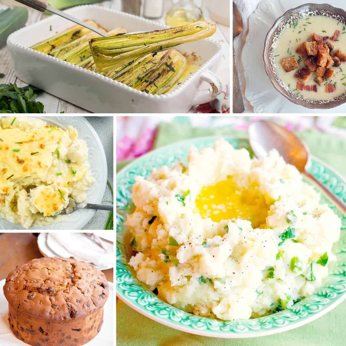 A collage of photos from recipes included in the post.