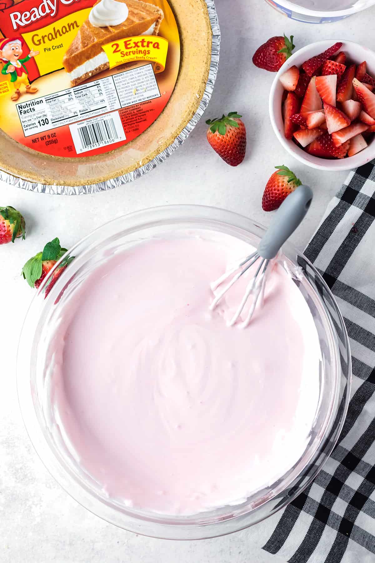 Jello and topping whisked together until smooth.