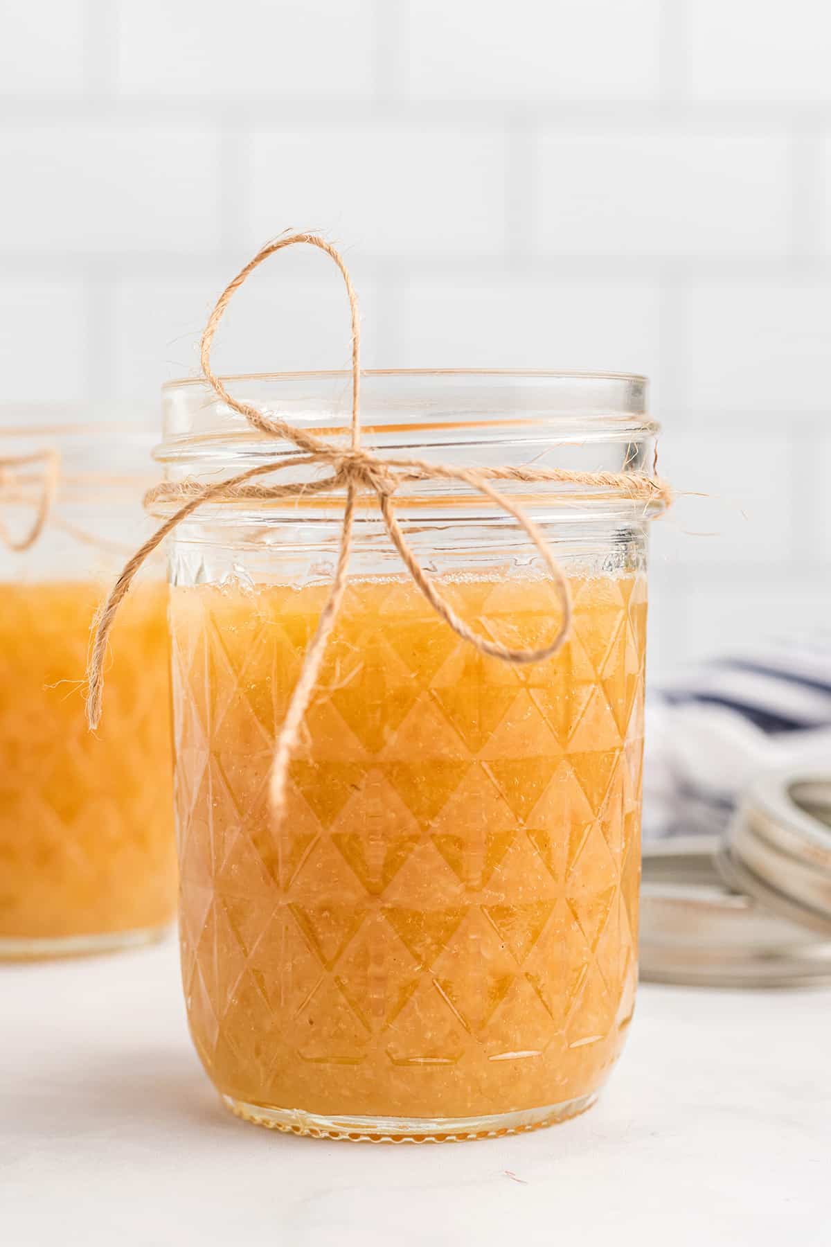 Jezebel sauce in a small canning jar.