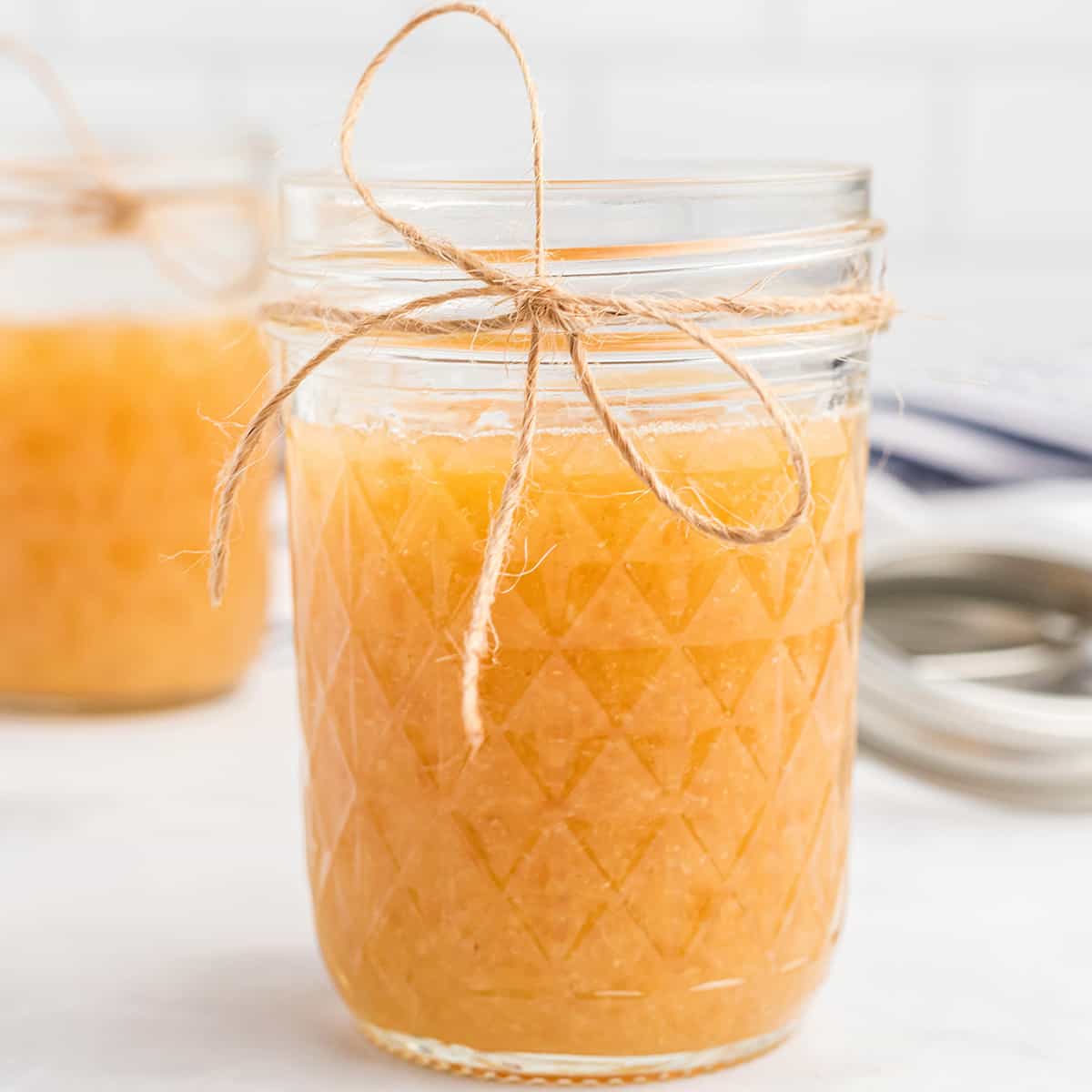 Jezebel sauce in a small canning jar.