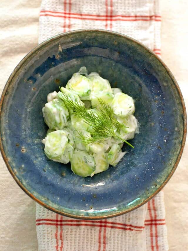 Easy Creamy Cucumber Salad Story