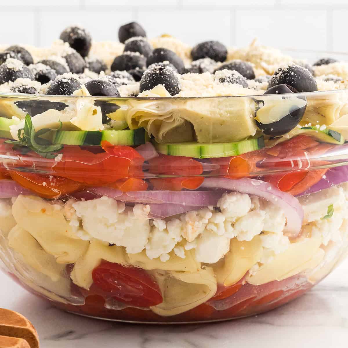 Layered Tortellini Salad