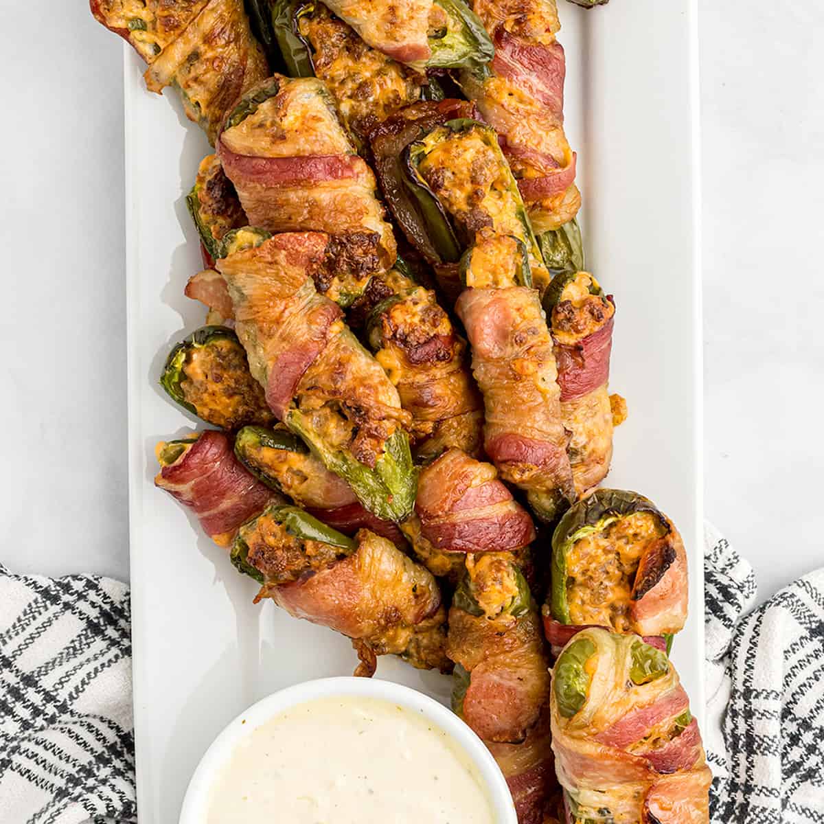 Sausage Stuffed Bacon Wrapped Jalapenos