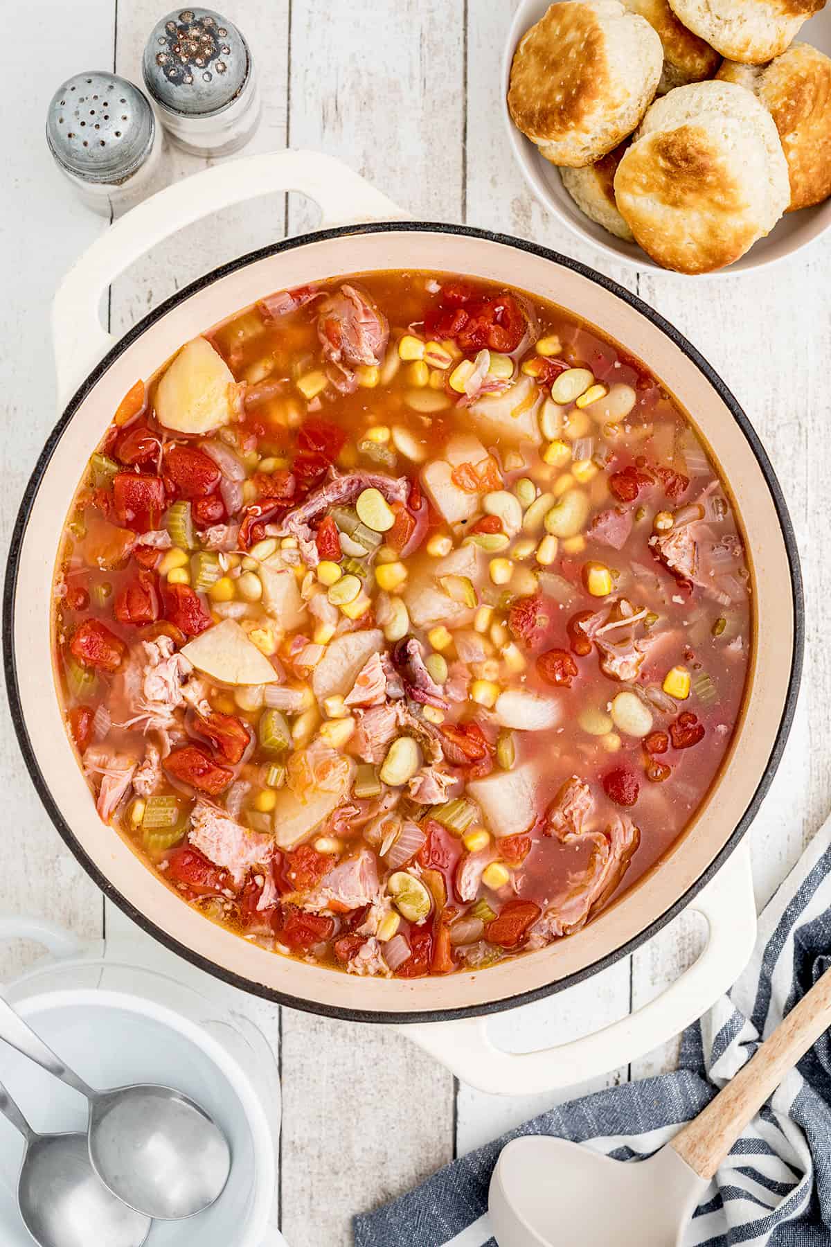 All remaining soup ingredients added to the pot.