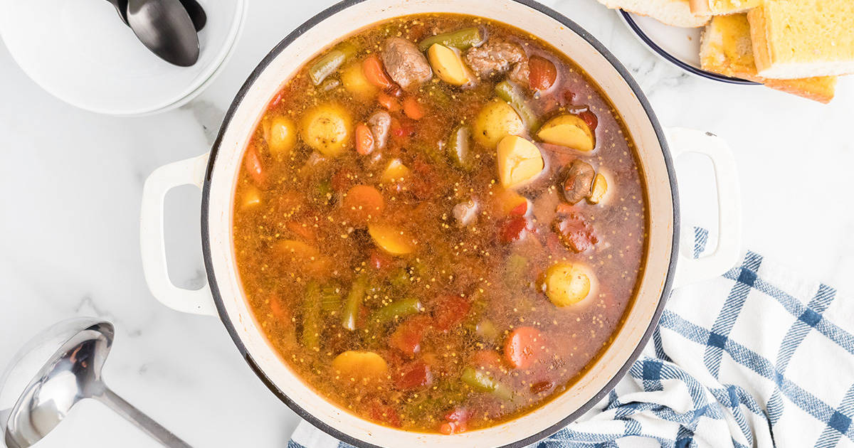 Homemade Vegetable Beef Soup Recipe - Lana's Cooking