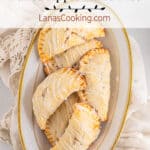 Hand pies on a serving dish.