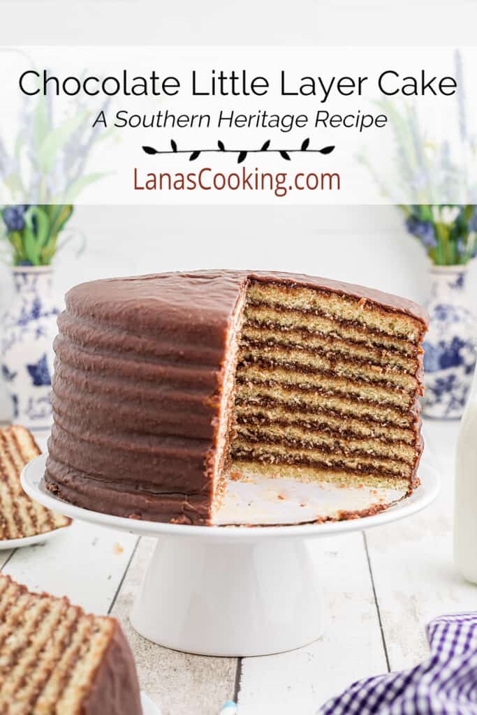 The sliced cake showing all the layers.
