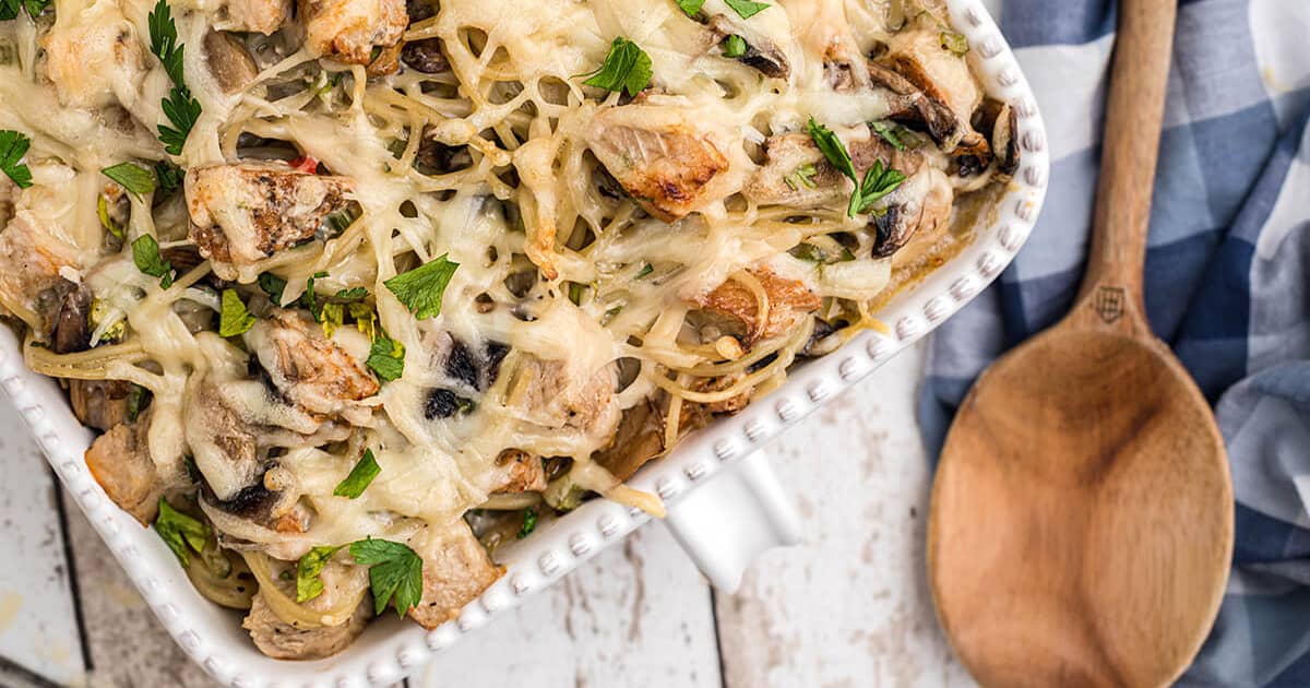 Old Fashioned Turkey Tetrazzini Casserole