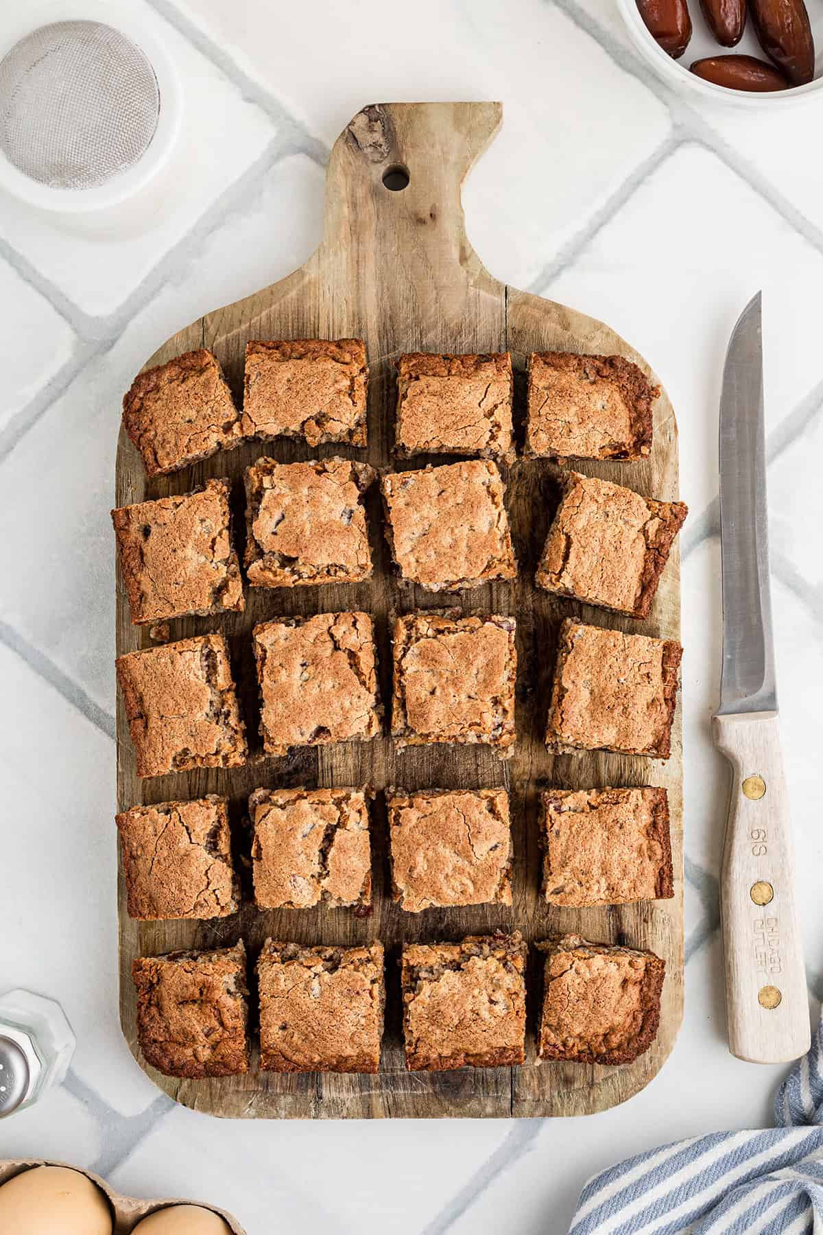 Finished recipe cut into serving sized pieces.