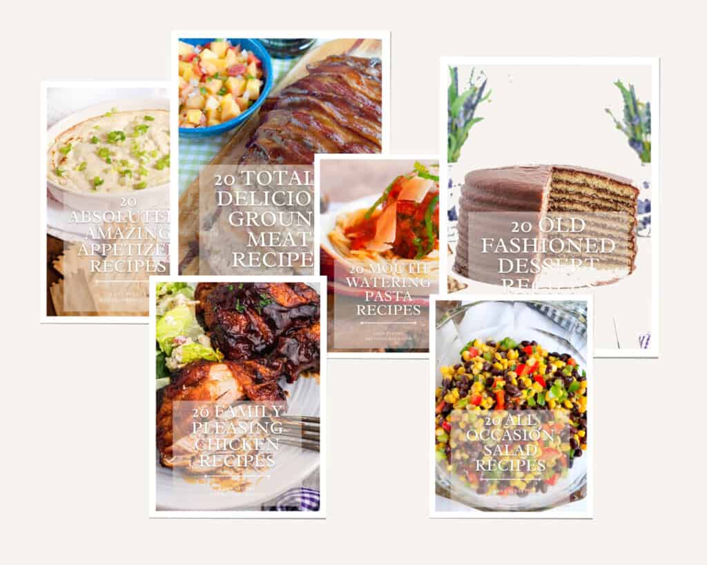 Collage of cookbook covers.