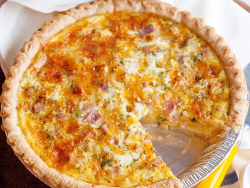 Cheese and ham quiche recipe discount