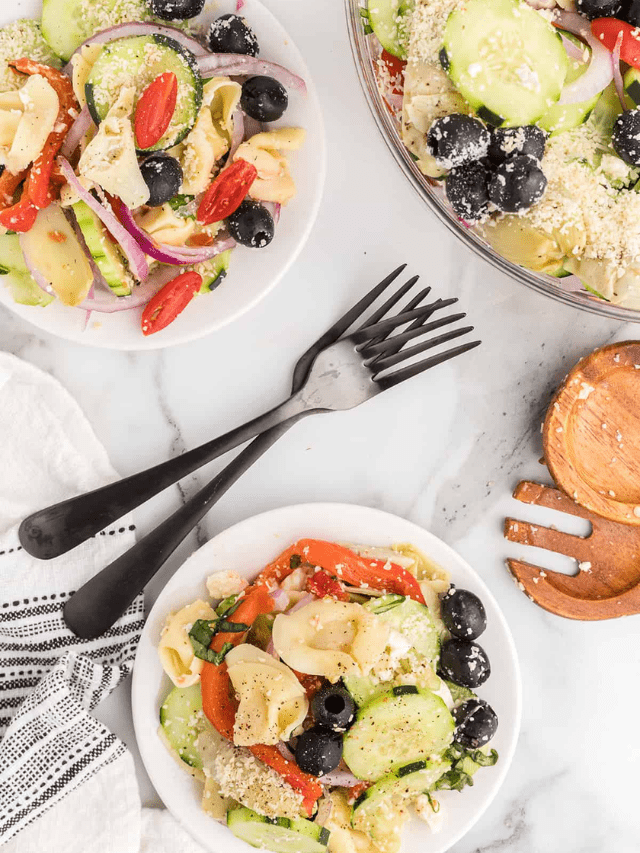 Delicious Layered Tortellini Salad Story