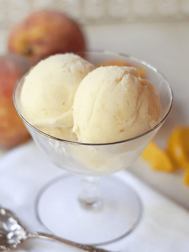 Homemade Peach Ice Cream Story
