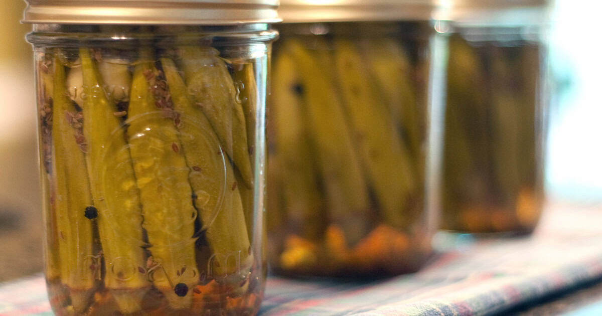 Homemade Pickled Okra