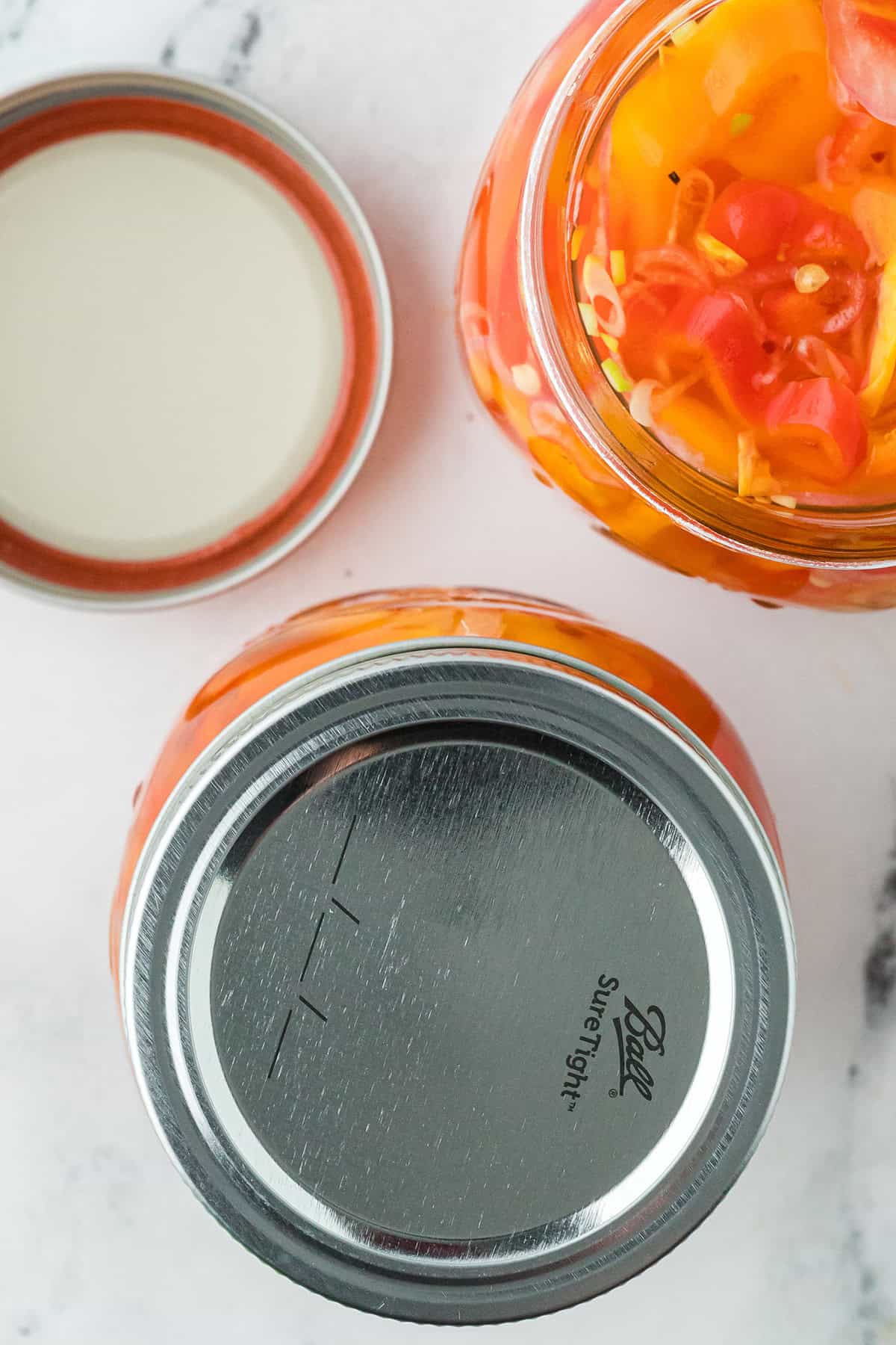 A lid added to the top of the canning jar.
