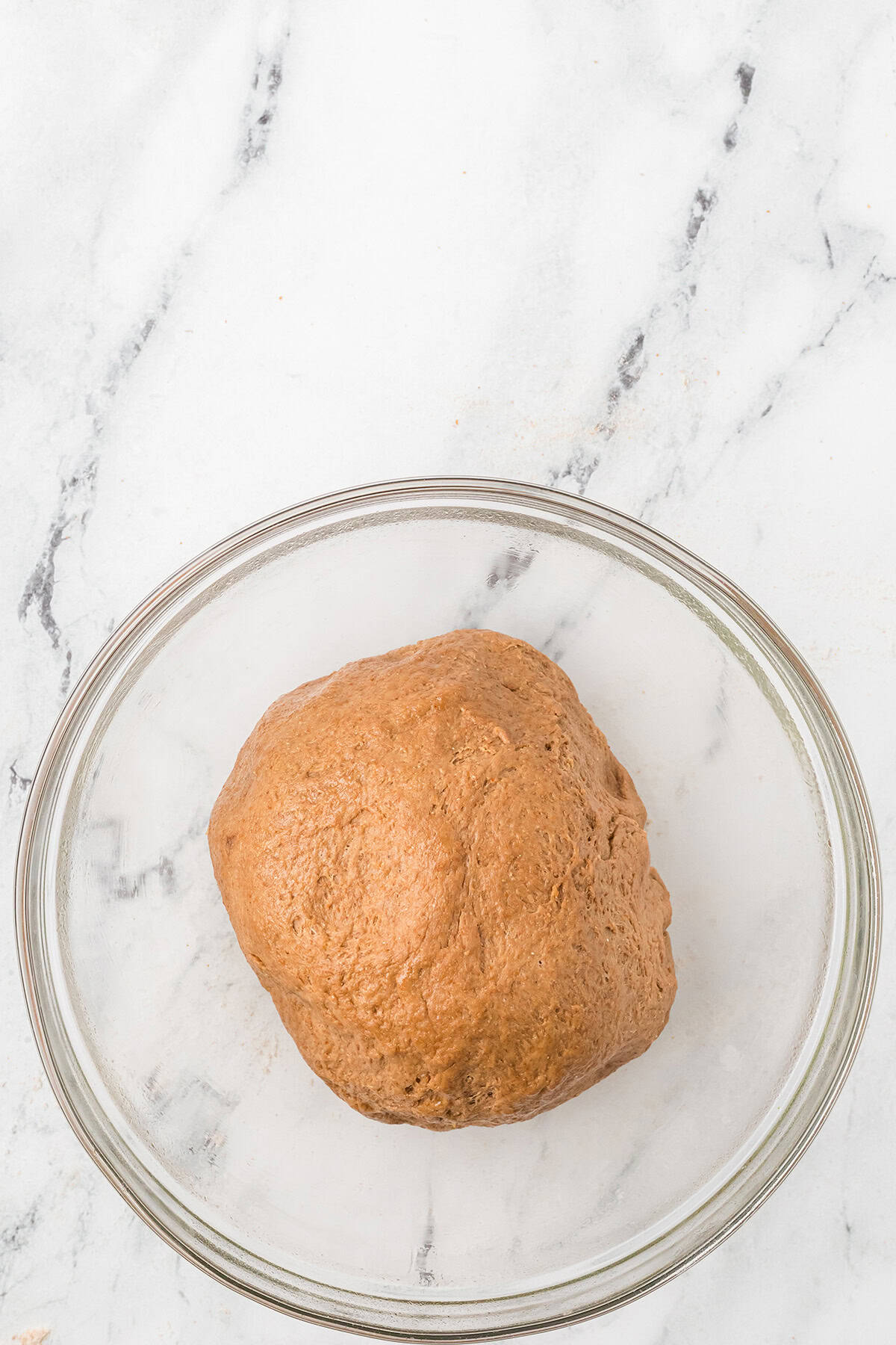Finished dough right side up in a bowl.