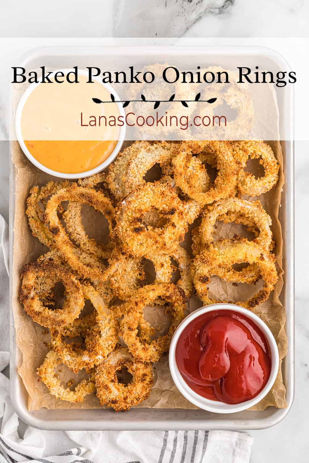 Baked Panko Onion Rings from Lana’s Cooking