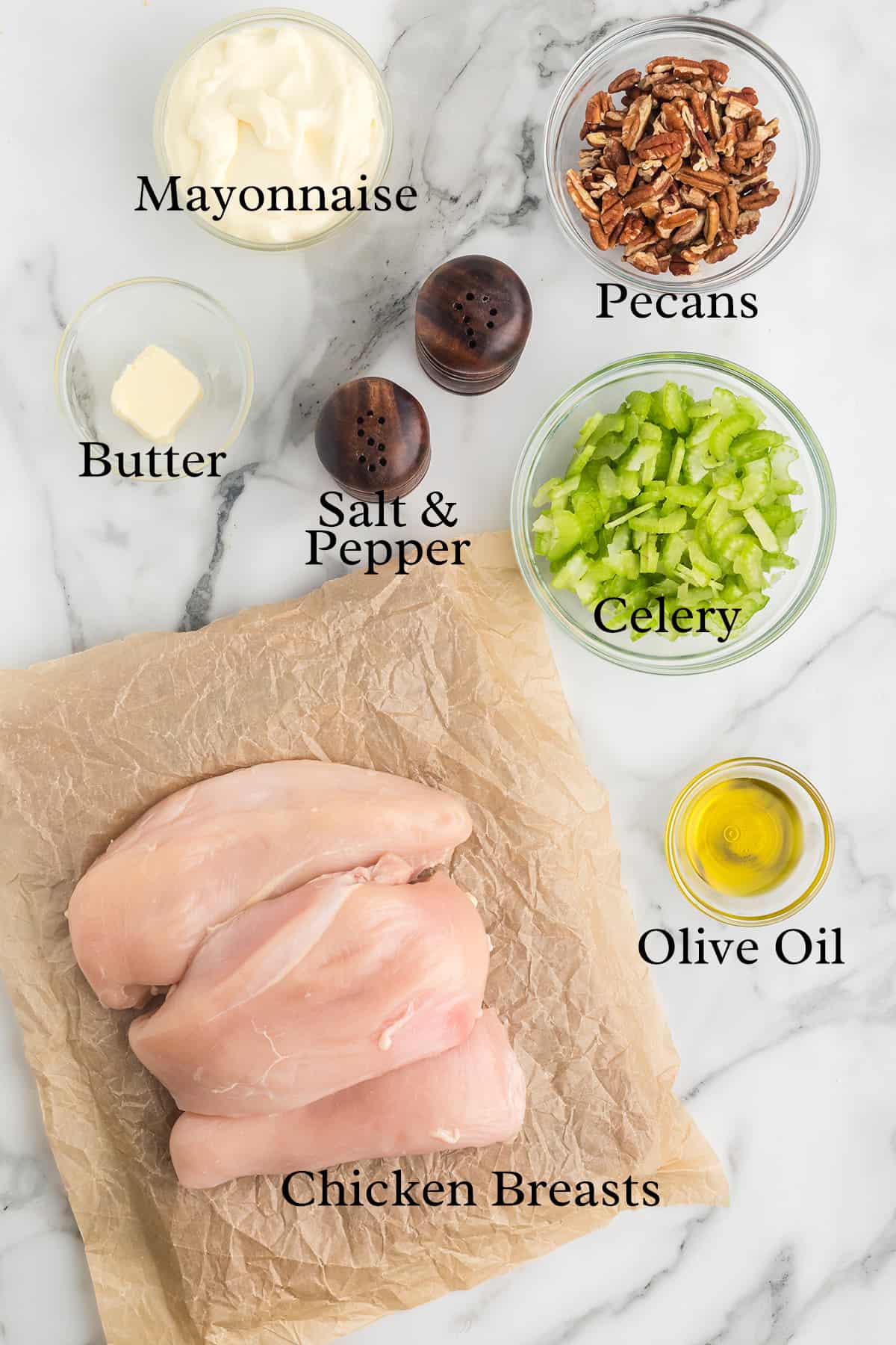 All ingredients used in the recipe.