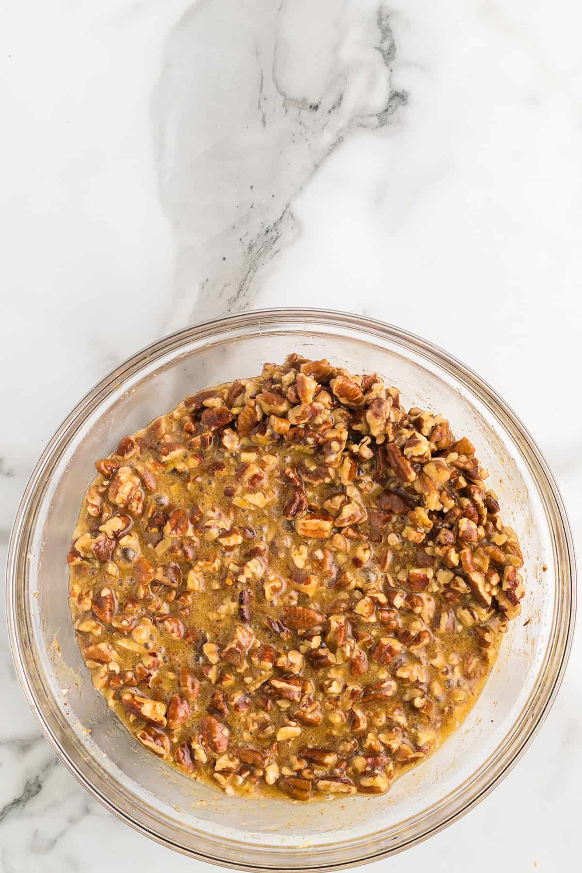 Pecans added to the filling mixture.