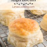 Finished biscuits sitting on a cooling rack.