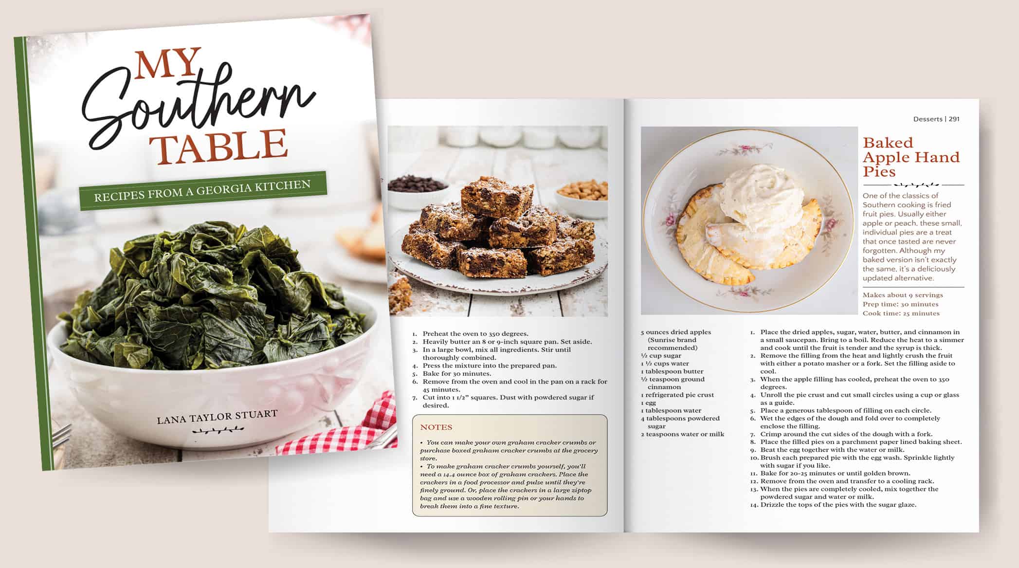 Mockup of the recipe in My Southern Table cookbook.