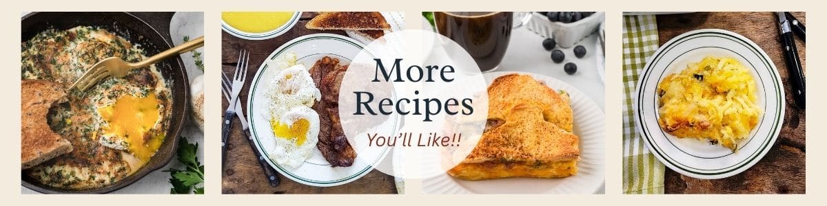 Collage of photos in the more recipes section.