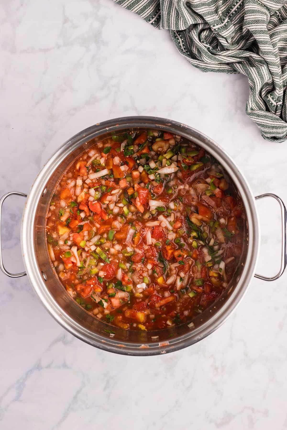 Salsa after cooking for 25 minutes.