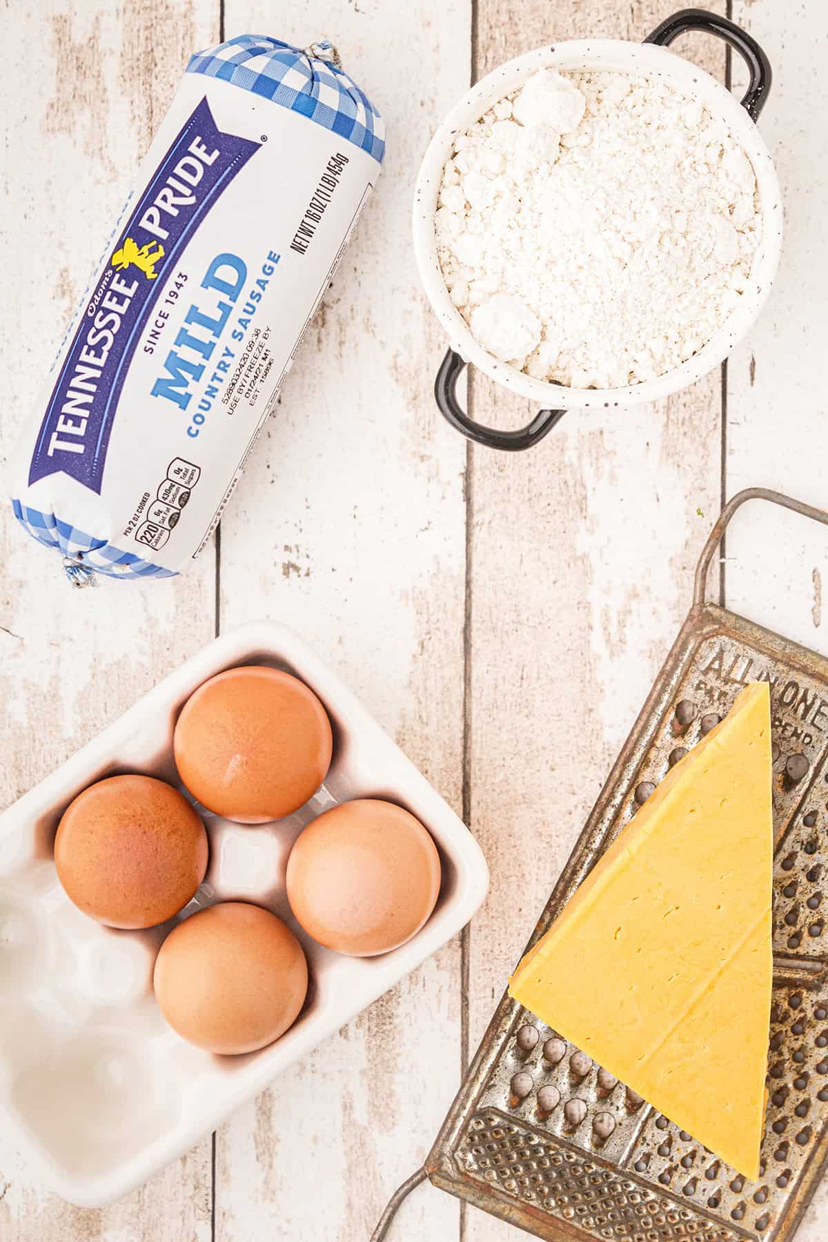 The four ingredients needed to make the recipe.