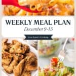 A collage of recipes included in this week's meal plan.