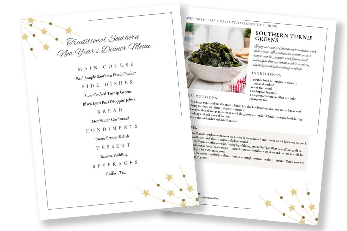 Thumbnail of the New Year's menu plan.