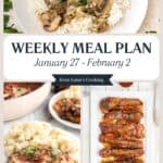Collage of photos from this week's meal plan.