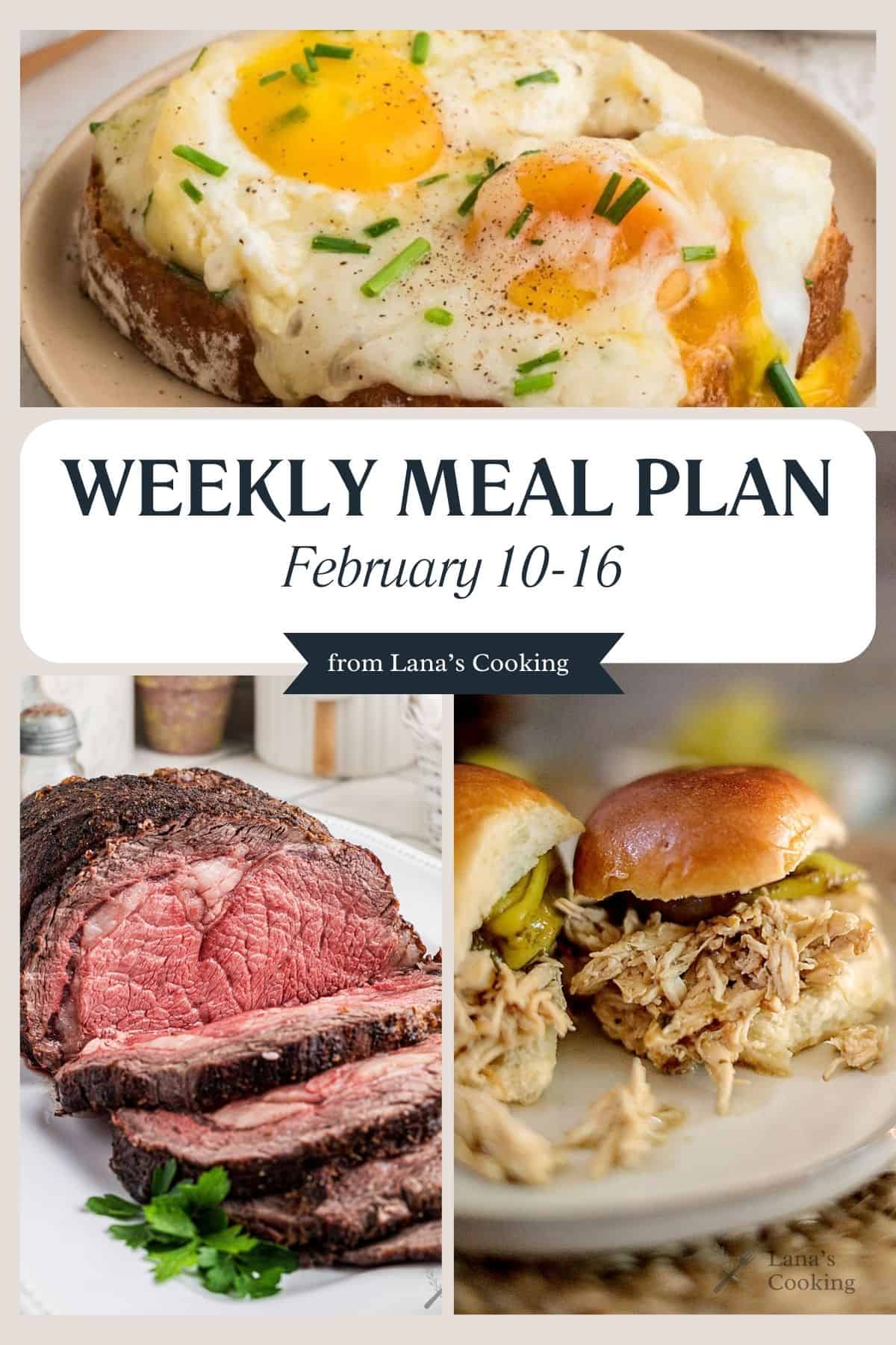 Collage of photos from this week's meal plan.